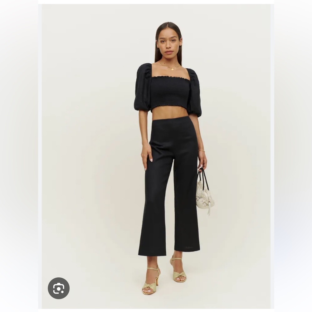 Reformation Scarlett linen two piece